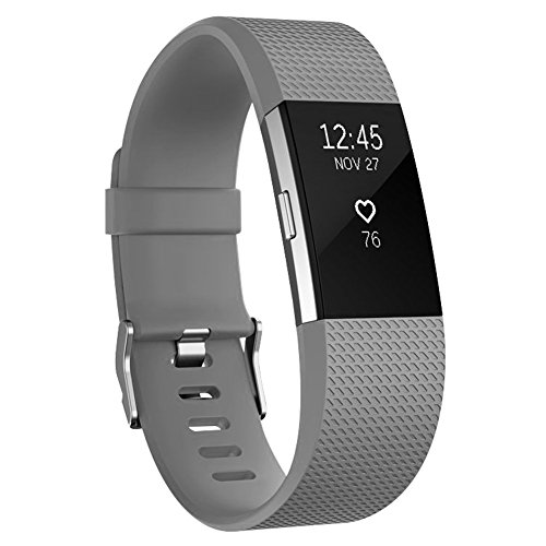 Image of Tobfit Watch Strap Compatible for Fitbit Charge 2 (Watch Not Included), Removable Soft Belts for Charge 2 Wristband, Smartwatch Band for Men & Women