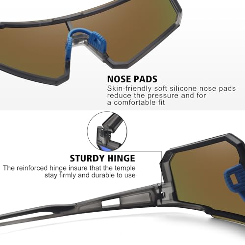 image for STORYCOAST Polarized Sports Sunglasses for Men Women,Driving Fishing C