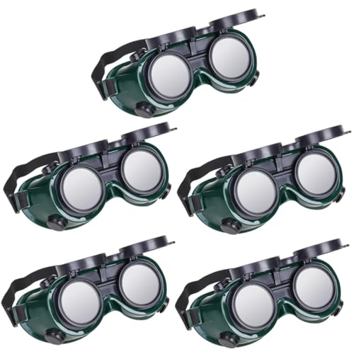 DOITOOL 1 Juego Gafas De Soldadura De Doble Vuelta Gafas De Proteccion Gafas De Trabajo Sin Aros Lente De Soldadura Gafas Protectoras De Seguridad Gafas De Soldadura De Plástico 5 Piezas