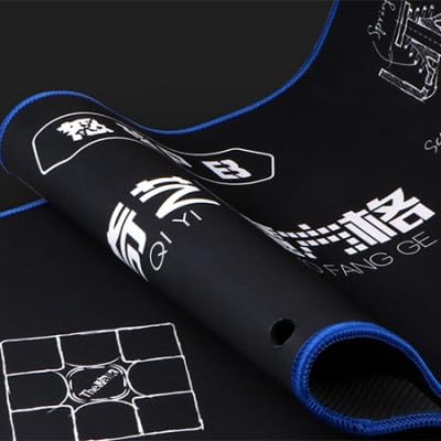 Image of QiYi Cube Mat V2 Large (80 x 30cm) - Premium Speedcubing Desk Mat for Cubes & Accessories | Non-Slip Rubber Base, Smooth Surface | Puzzle Solving Mat