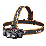 Fenix HM60R V2.0 - Lampada frontale ricaricabile per esterni, 1600 lumen, 170 m, 292 ore massime, fascio di luce, luce rossa/flash, selettore scorrevole, IP68