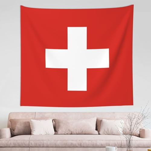 Tapisserie drapeau suisse grand format 152x129 cm drap mural doux