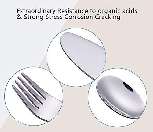 Annova Children's Flatware 6 Pieces Set - Stainless Steel Cutlery/Silverware 2 X Safe Forks, 2 X Table Knife, 2 X Tablespoons - Safe Kids Toddler Utensils Lunch Box (Engraved Dog Cat Bunny) #TOP3