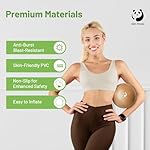 Slim Panda Pilates Ball, 9 Inch Small Exercise Ball, Anti Burst Mini Yoga Ball for Stability, Workout, Barre, Core Strength, Physical Therapy, Balance, Stretching - Image 5