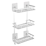 diy rack de almacenamiento de cocina ✔ MAYOR CAPACIDAD: Puede almacenar jabón, champú, limpiador facial, loción, cepillos, etc., dos ganchos en la parte inferior para colgar una toalla o una bola de baño.