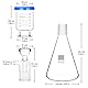 stonylab Glasfiltrationsgerät, Borosilikatglas-Vakuumfiltrations-Filterkit mit 1000 ml Filterkolben und 300 ml Messtrichter