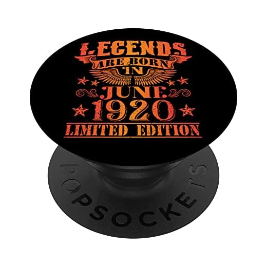 Cumpleaños Junio 1920 Edición Limitada Regalo Legend June PopSockets PopGrip Intercambiable