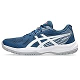 ASICS Kid's Upcourt 6 Grade School Volleyball Shoes, 3, MAKO Blue/White