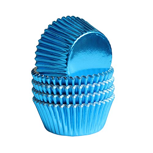 Blue-Foil Cupcake-Liners Paper-Baking-Cupcake,For Different Parties, Weddings,Standard Sized(Pack Of 100） … #TOP2