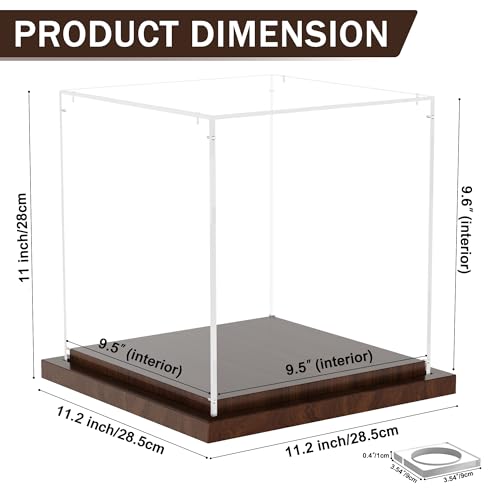 VGMiu Soccer Ball Display Case with Wood Base, Clear Acrylic Display Case Soccer Box with Removable Built-in Ball Holder for Autographed Balls, Sports Collectibles, Memorabilia Displays by VGMiu - Image 2