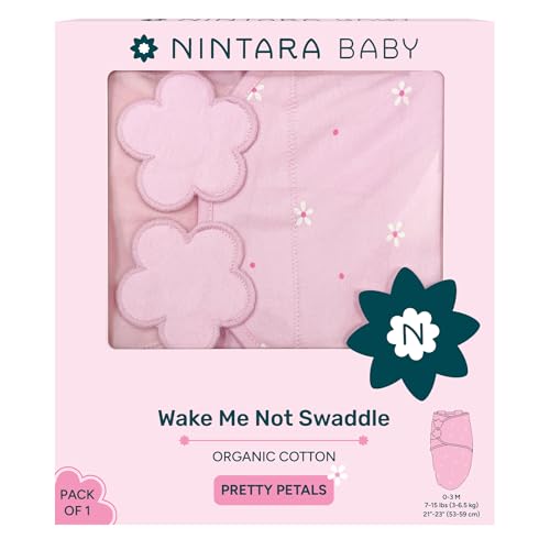 Image of NINTARABABY Swaddle Wrap for Newborns - Organic Cotton, 21 inch x 10 inch