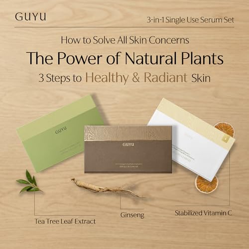 Image of Triple Defense Skin Serum Set | Day Vitamin C Brightening + Night Ginseng Anti-Aging + Emergency Tea Tree Blemish Control Serum Ampoule | For Firming, Clear, Glass Skin (0.05 Fl Oz x 90pcs)