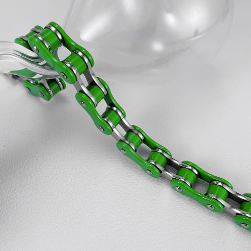 Pulsera Masculina Cadena de Bicicleta Acero Inoxidable miniatura 5