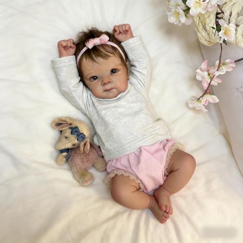 RXDOLL Cute Reborn Baby Dolls Silicone Full Body Girl 18 inch Realistic Newborn Baby Girl Real Life Silicone Babies Anatomically Correct Bath Doll Toys for Girls 3+ by RXDOLL - Image 4