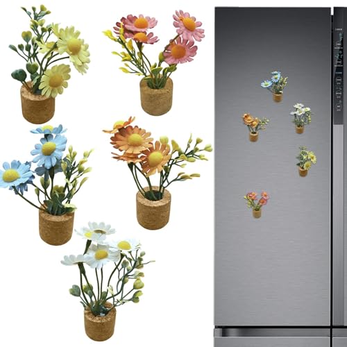 Lot de 5 mini aimants de cuisine marguerites idée cadeau déco maison - 2
