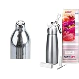Material: Aluminio Ibili - Sifón de nata Silver aluminio 0,5 litros + cargador - caja 10 pcs.