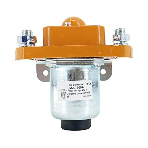 TABODD MZJ-600A Solenoid Contactor for Golf Cart, 48V 600A Contactor Solenoid Heavy Duty for Golf Cart Direct Replacement Cover