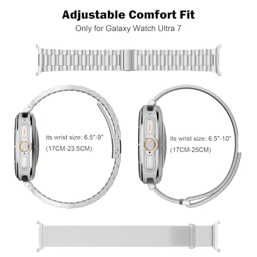 Image of Suplink Stainless Steel Metal Band Compatible with Apple Watch 45m 44mm 42mm 41mm 40mm 38mm, Metal Replacement Strap for iWatch Bands Series 8 7 6 5 4 3 2 1 SE