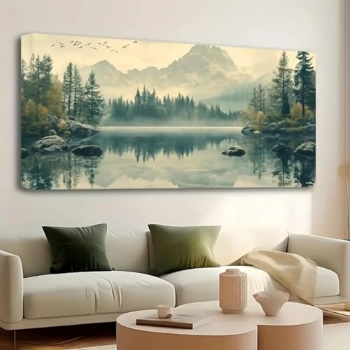 Affiches sur toile pour habiller un grand mur vide avec un paysage de forêt alpestre