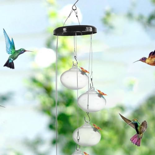 Ensemble de 6 carillons à vent mangeoire à oiseaux pour extérieur et balcon - 4