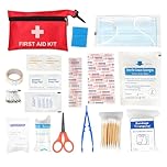 Medi Mini First Aid Kit Travel Essential, Emergency Kit with 82 Pieces Survival Kits for Home, Office, Camping & Outdoor Adventures, Compact & Portable for Holidays, Workplace Family Safety
