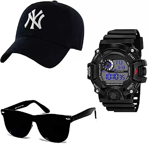 PUTHAK Men Accessories Combo – Watch, Cap and Sunglass Combo (Pack of 3) PTHK-1698 (B09JCQYR2C) Amazon Price History, Amazon Price Tracker
