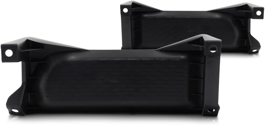 For Dodge Ram 1500 2013-2021 Tow Hook Hole Bezel Set Driver and Passenger Side | Pair | Front | 2-Pieces | Textured | Replacement For CH1037112 | 191275046678, 68196984AA