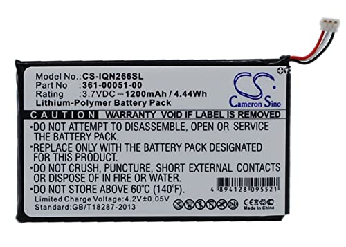 Cameron Sino Battery for Garmin Nuvi 2460LMT, Nuvi 2595LM, Nuvi 2595LMT, Nuvi 2660LMT, Nuvi 2669LMT PN:Garmin 361-00051-00, 361-00051-01, 361-00051-02 1200mAh