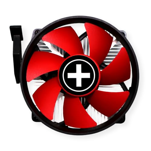 Xilence A250PWM AMD Ventilateur de processeur, Top Blow, 92mm PWM Ventilateur, 89W TDP, rouge/noir/argent