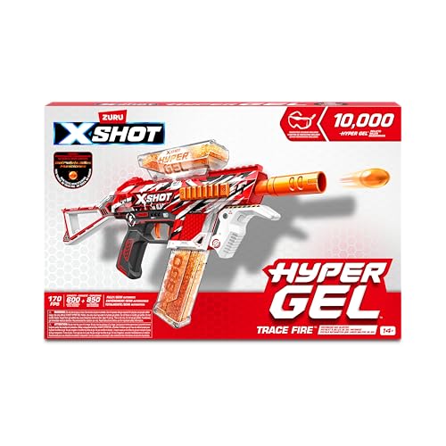Pistola de juguete Hyper Gel Trace Fire XSHOT Zuru de 170 fps con munición