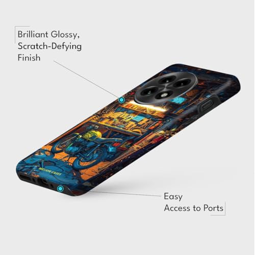 Image of MILLION CASES Back Cover Case for OnePlus 12 Scratch Resistant Anti-Slip Polycarbonate Shockproof Protective Durable Garage Dreams Crystal Case for Men & Boys