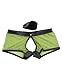 ohyeahlady Gay Unterwäsche Herren Ouvert Trunk Sexy Fishnetz Boxershorts mit Beutel Mesh Shorts Durchsichtige Herausnehmbare Slips Sissy Höschen Wetlook Shorts Reizwäsche Boxerbriefs Grün XL