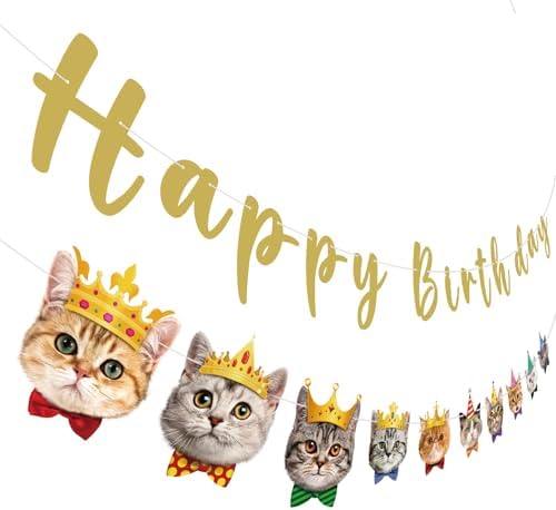 Happy Birthday Banner Garland - Swallowtail Bunting For 1st, 18th, 21st, 30th, 40th, 50th, 60th, 90th Birthdays, Purple & Gold Party Decor