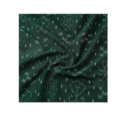 Image of Premium Sambalpuri Ikat Weave Pure Handloom Cotton Shirt Fabric Authentic Odisha Traditional Tie-Dye Craft, Soft & Breathable Natural Cotton Material for Custom Tailoring, Casual & Formal Wear