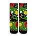 susiyo Green Red Pattern Hiking Socks Boy Girls - Cushioned Crew Socks for Kids Soft, Breathable & Seamless Toe for All-Day Comfort