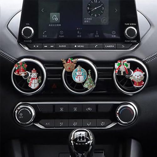 Image of 2 Pack Crystal Elk Christmas Car Vent Clip Bling Accessories - Gift Box Car Diffuser Air Freshener