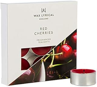 WAX LYRICAL Scented Tealight Candles, Box of 9, Red Cherries