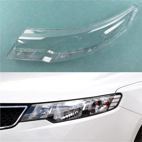 Compatible with Kia Cerato Forte 2009 2010 2011 2012 Headlight Cover Transparent Lens Headlamp Shell Replace Original Lampshade(Left)