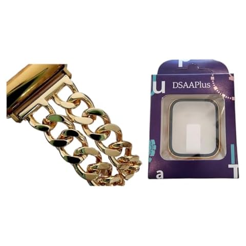 DSAAplus 38mm Gold Chain(XS/M) With Matching Case Cover For Apple Watch Band Strap Cover
