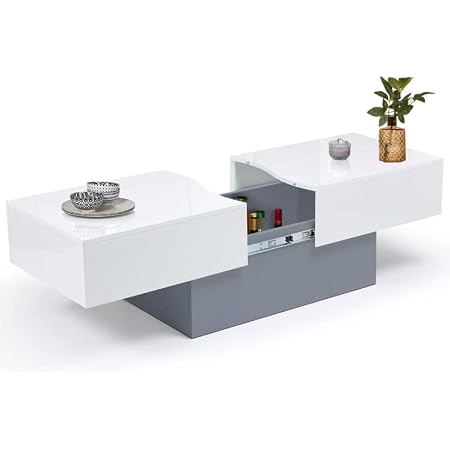 L-Design Table Basse avec 2 Copartients de Rangeent, 110 x 60 x 40 L-Design Table Basse avec 2 Copartients de Rangeent, 110 x 60 x 40
