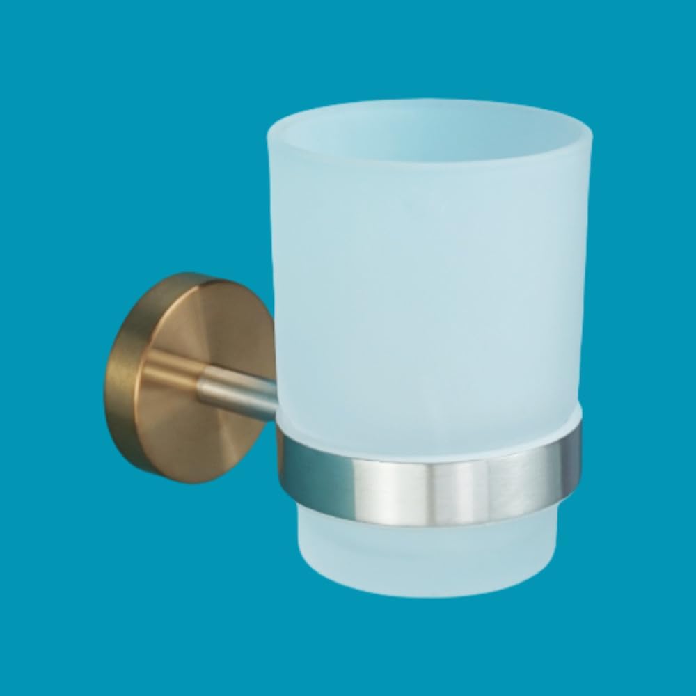 Stainless Steel Wall Mounted Bathroom Storage Rack Toilet Paper Towel Liquid Soap Accessories,RG Cup Holder