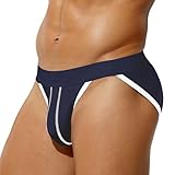 Arjen Kroos Mens Briefs Mesh Men's Underwear Low Rise Waist Sexy Sports Underwear Navy Blue