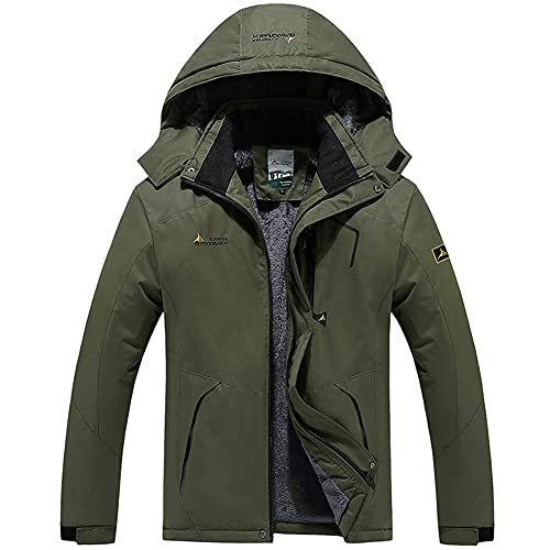 Keevoom Men's Waterproof Ski Jacket Warm Winter Hooded Snowboarding