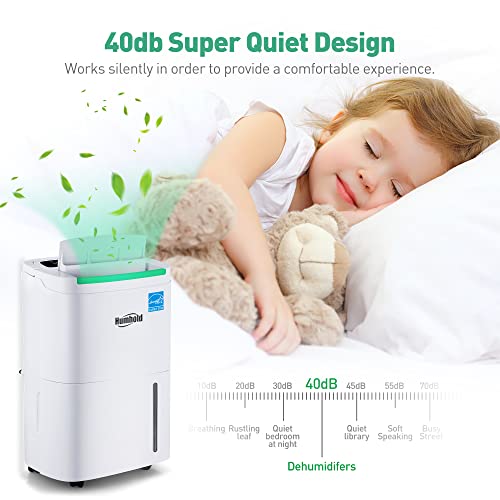 Humhold Energy Star Dehumidifier For Home Basement 4,500 Sq. Ft, 50 Pint Portable Dehumidifiers With Drain Hose, Smart Wifi & Alexa Voice Control, Ideal For Large Room, Bedroom, Bathroom (50P) #TOP6