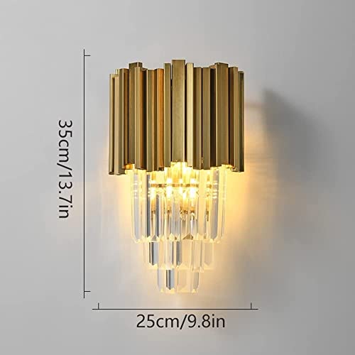 Lámpara de pared de cristal y oro scone de diseño moderno para iluminación interior de diseño 2