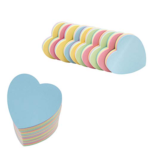 Image of Sticky Notes - 1000 Sheets Heart Mixed 4 Color Bulk Sale Sticky Memo Post Memo Note Tape Self Stick Notes for Office /School /Home | OSOPOLA Heartshaped Selfstick Notes 1000 Sheets 4 Mixed Colors For Office School Home UAP0312