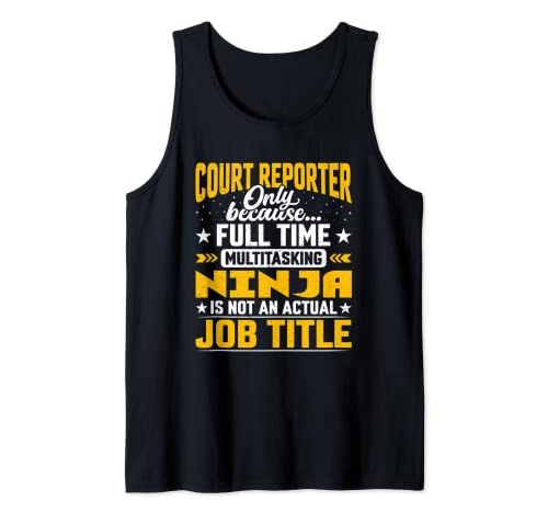 Court Reporter Job Title - Funny Court Journalist Camiseta sin Mangas