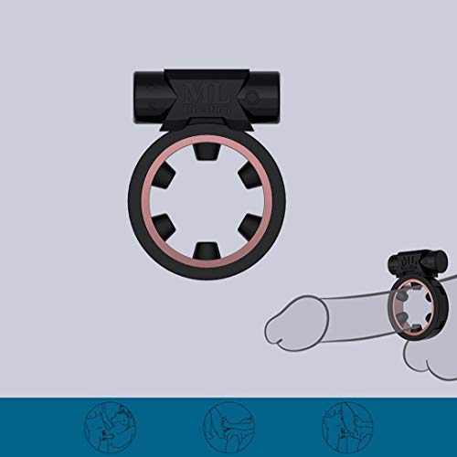 SessoLOVE Anillo de la Manga de la Cerradura Suave del silicón Lleno Recargable del USB for los Hombres Juguete Impermeable 10 Modos Juguetes de Placer Fuertes a Prueba de Agua