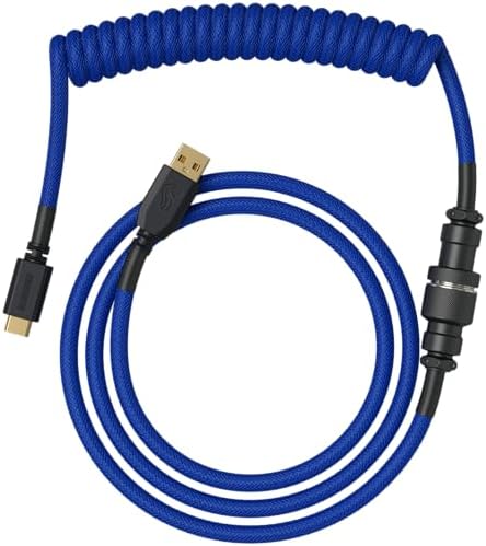 GLORIOUS Premium Coiled Keyboard Cable, USB-C auf USB-A in Farbe Cobalt