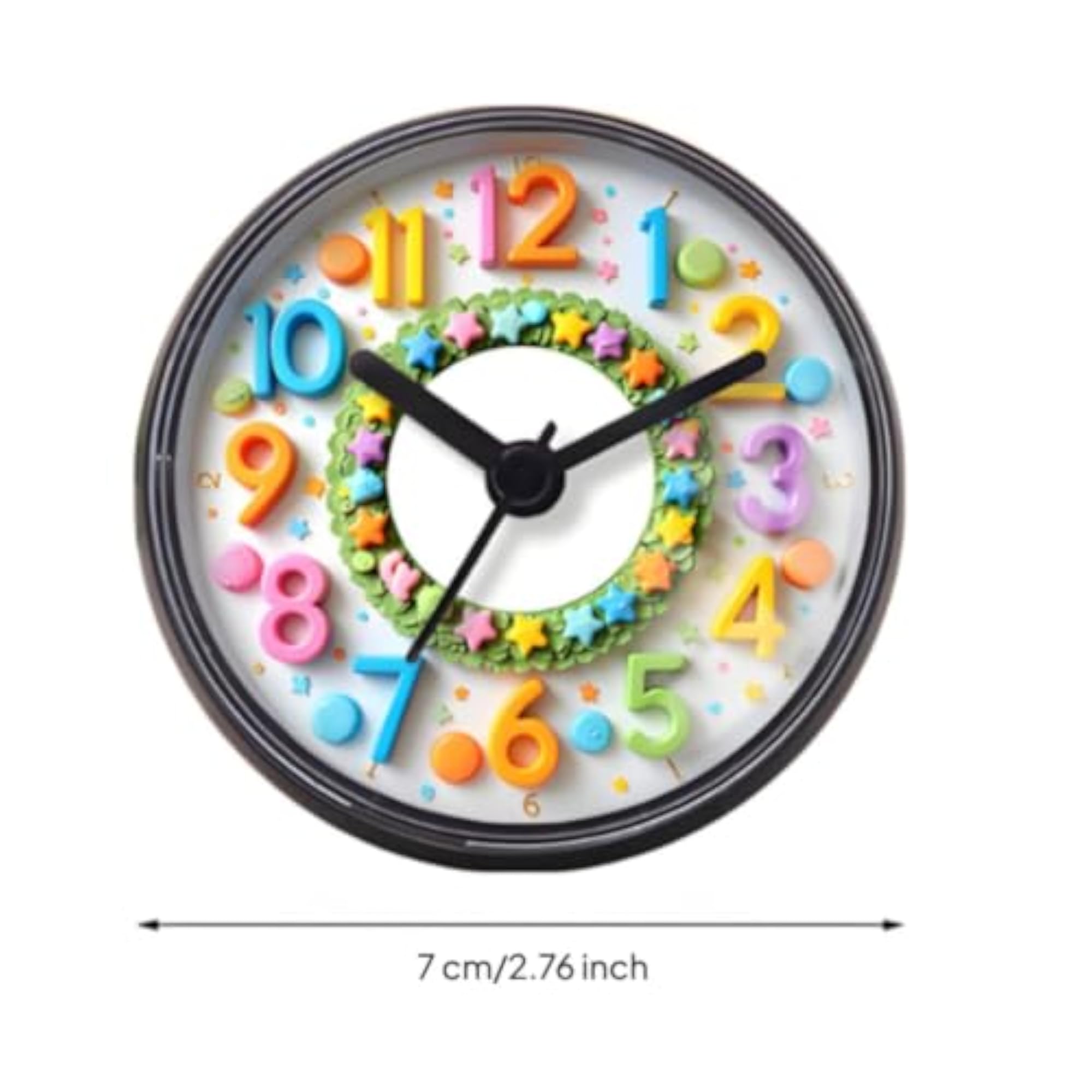 Dark Grey Waterproof Suction Cup Clock for Bathroom
